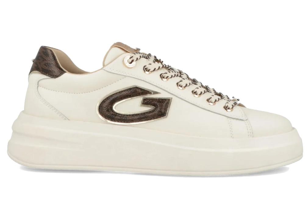 Zapatillas deportivas con plataforma Guardiani Aeris Logo GL62513A en blanco de mujer