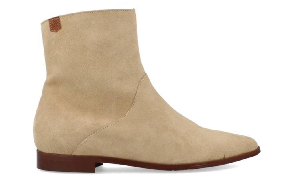 Botines planos Popa Buster en arena para mujer