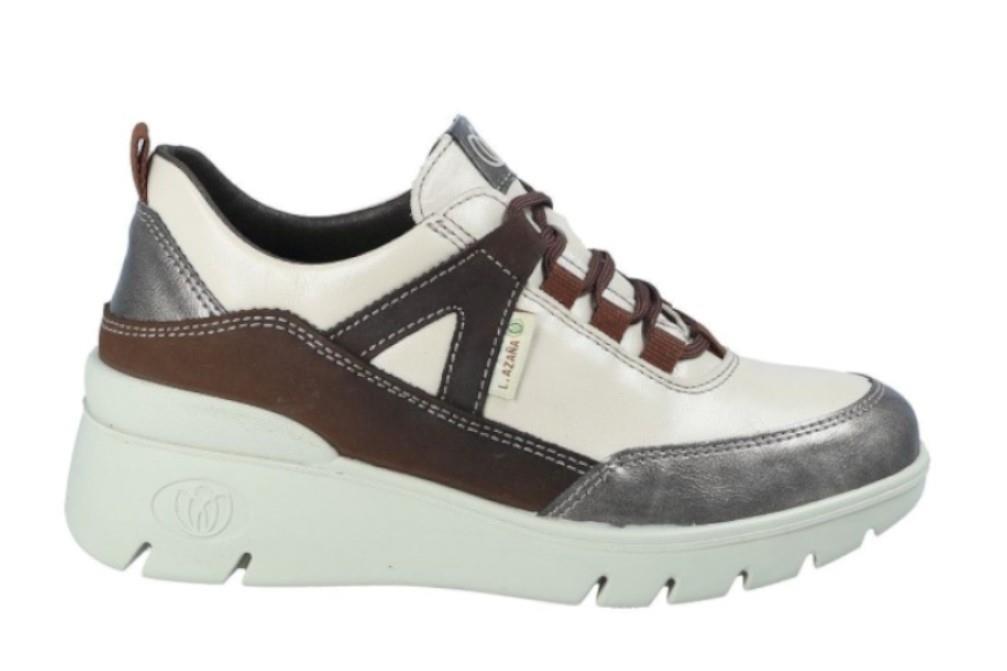 Zapatillas deportivas Laura Azaña SISLEY LA26200BI en beige para mujer