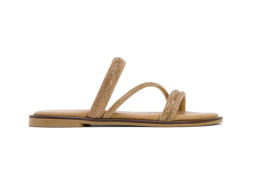 Sandalias planas Porronet Caitlin en platino
