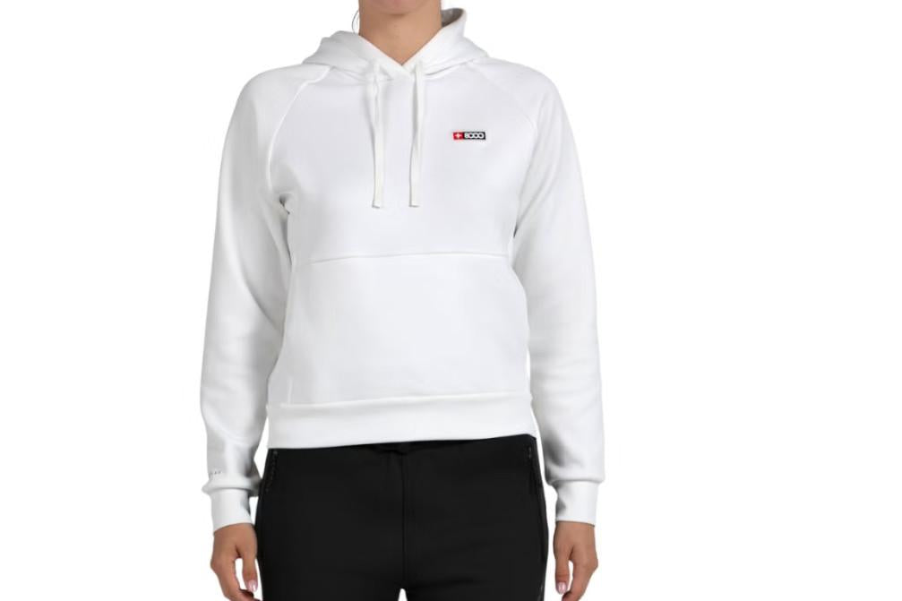 Sudadera con capucha +8000 ELARIA en marfil