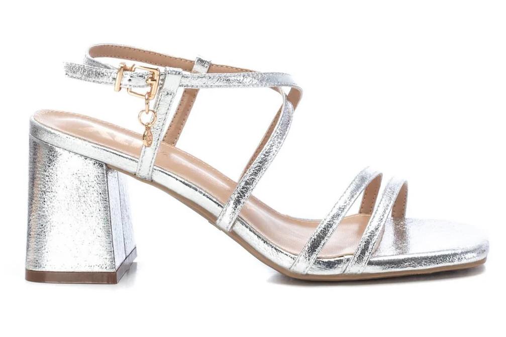 Sandalia de tacón XTI 142351 Plata para mujer
