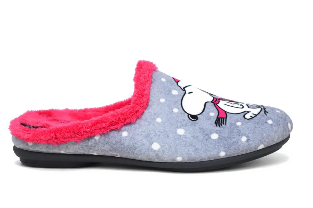 Zapatillas de casa mujer Vulca-Bicha 1359 con estampado de Snoopy