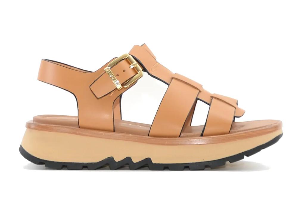 Sandalia de Plataforma Stonefly 223847 049 Dark Tan Camel para Mujer | Comodidad, Estilo y Altura