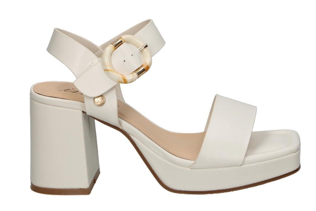 Sandalias de tacón alto Isteria 23027 en beige para mujer