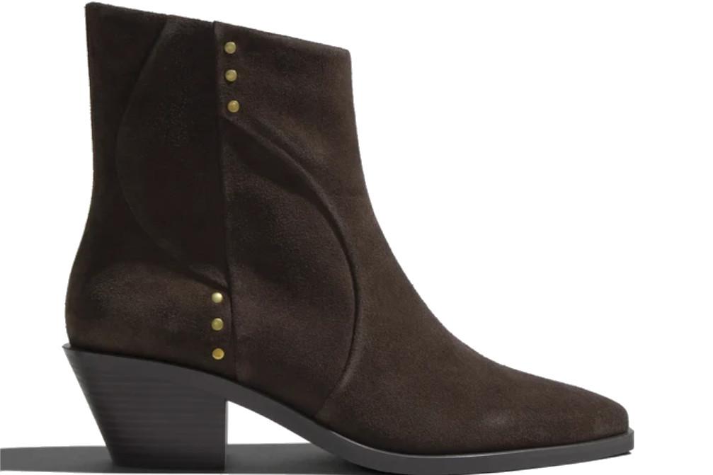 Botines de ante marrón oscuro estilo western Regarde le Ciel Helly-01 para mujer