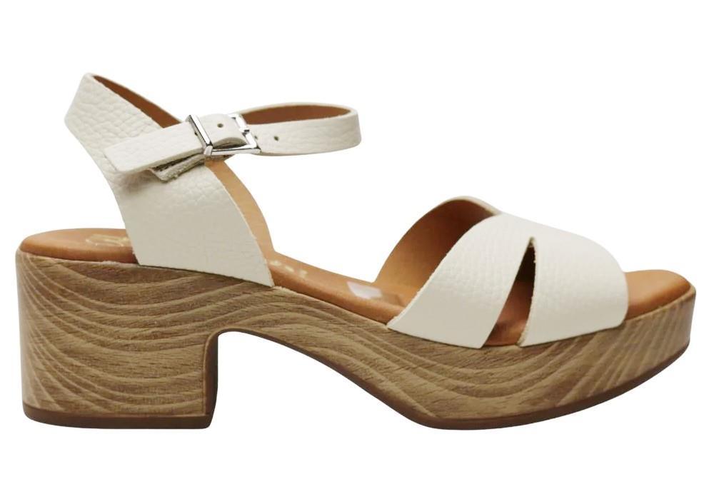 Sandalias con tacón Oh! My Sandals Pamela 5625 en blanco para mujer