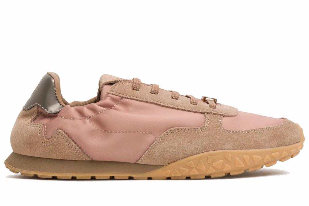 Zapatillas deportivas planas de mujer Popa Lexa DS56404 en taupe