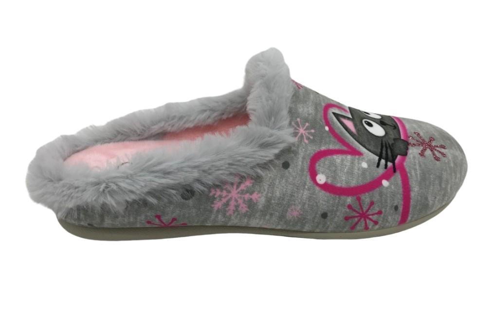 Zapatillas de casa Cabrera 3157 en gris para mujer