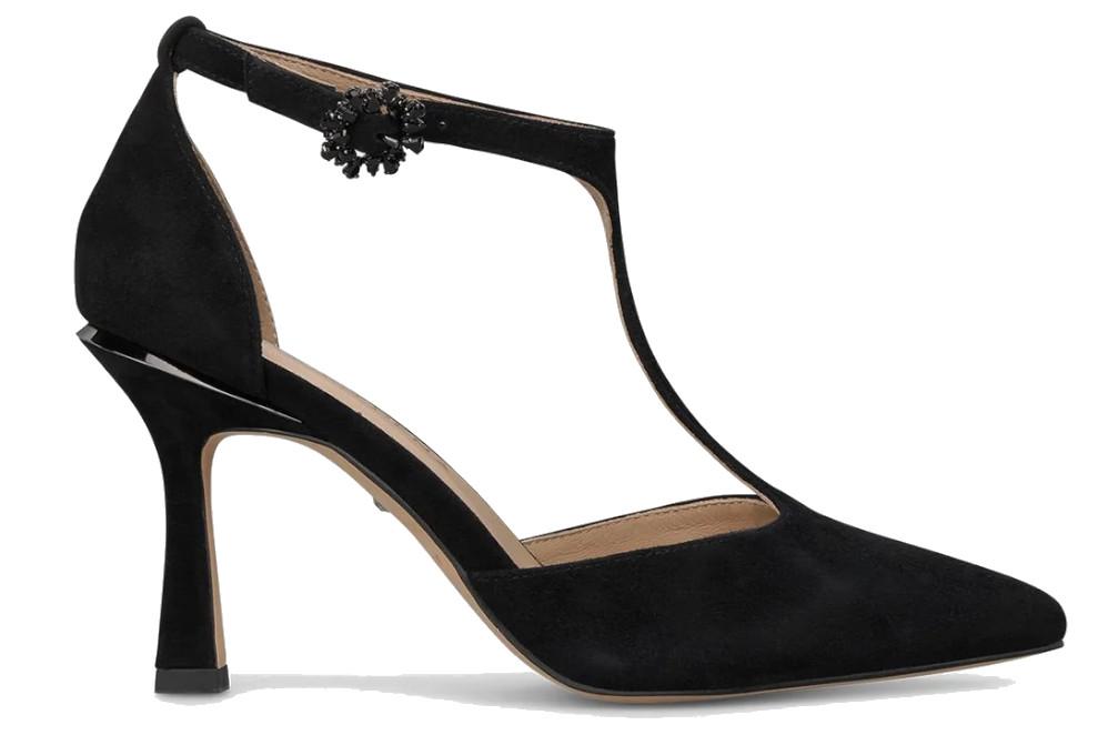 Zapato de tacón para fiesta Alma en Pena I260244 en negro de piel de mujer