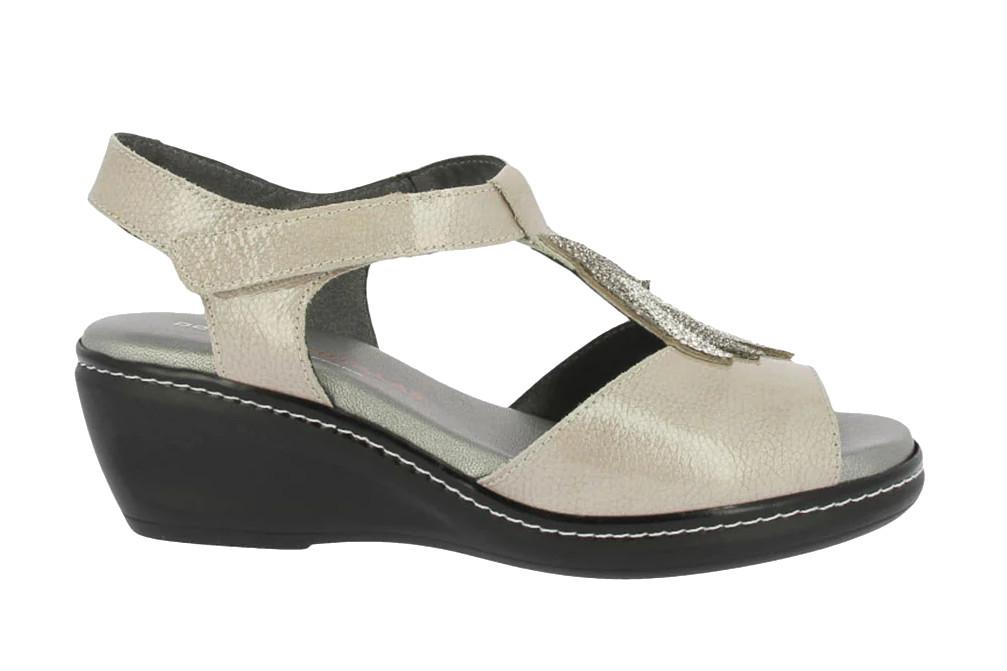 Sandalias con Cuña Doctor Cutillas 32182 Taupe Mujer | Piel, Plantilla Gel y Detalle Brillante