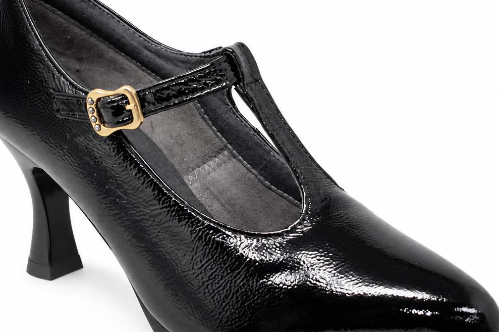Zapatos de tacón Pitillos 30534 Negro Mujer – Zapatos de fiesta Piel Charol