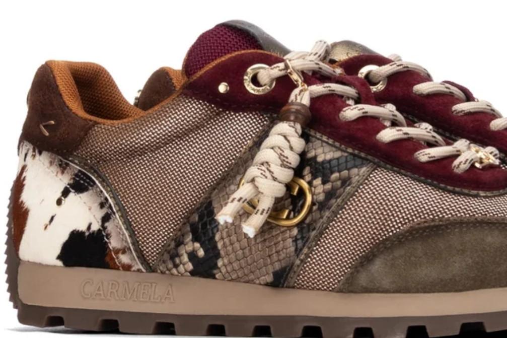 Zapatillas deportivas planas de piel para mujer Carmela 164237 multicolor