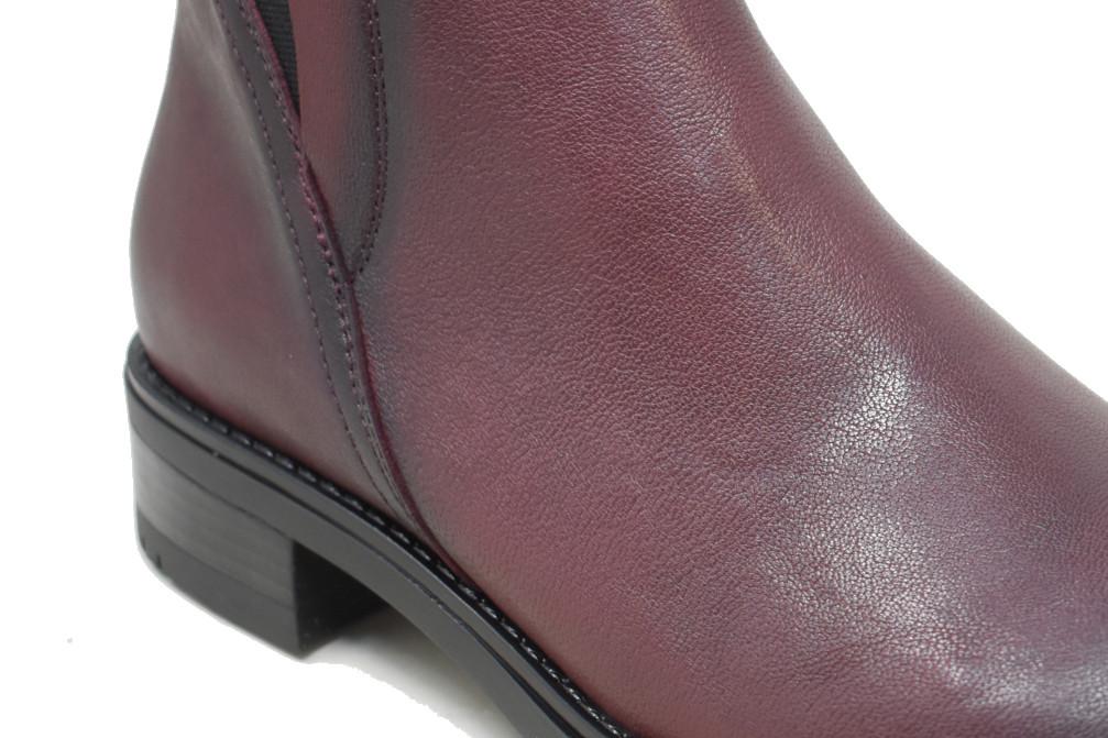 Botines planos cómodos Paula Urban 9-1167 Pull en burdeos