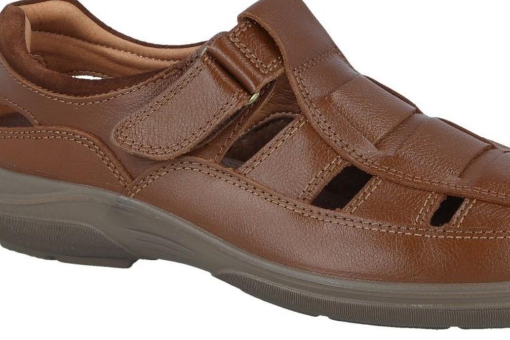 Sandalias cerradas de piel Luisetti Toronto 13451ST para hombre en marrón