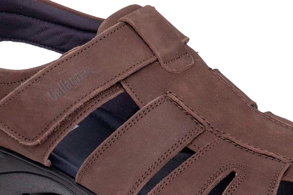 Sandalias de hombre de piel Callaghan 86101 Sinatra con tecnología Adaptaction Marrón