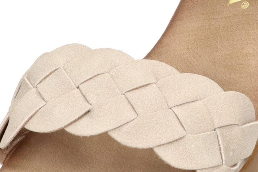 Sandalias de tacón bajo Etika 30020 en beige para mujer