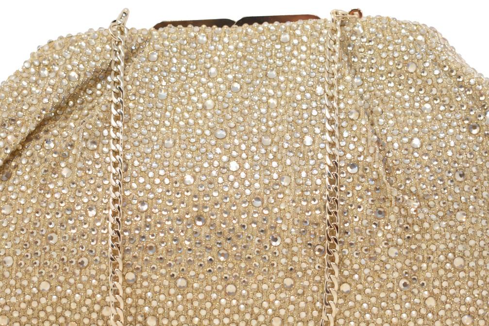 Bolso de fiesta Menbur BMB939 oro con pedrería