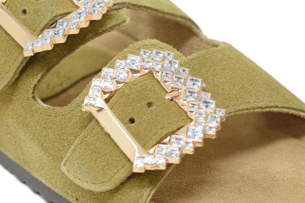 Sandalias bio planas Isteria 29229 en caqui para mujer