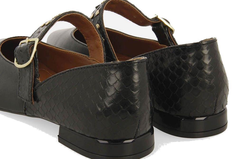 Bailarinas con tachuelas Gioseppo REERSO 73645 en negro para mujer