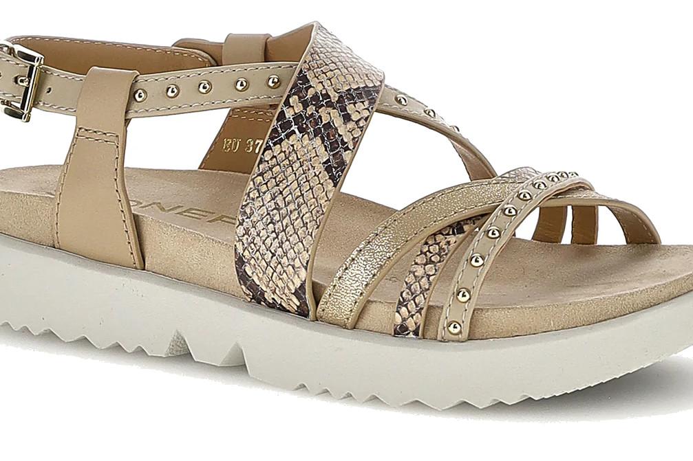Sandalias planas Stonefly 223871 Riva 15 en marrón para mujer