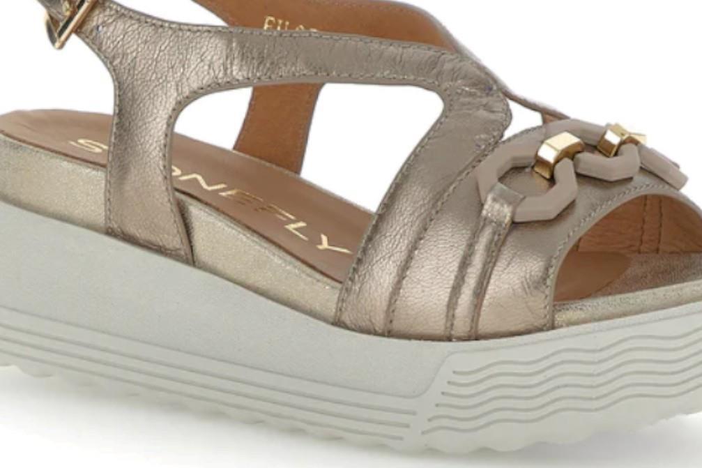 Sandalias con plataforma Stonefly PARKY 31 en oro para mujer