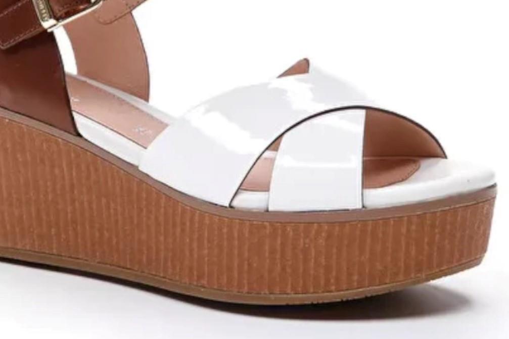 Sandalias con cuña Stonefly DIVA 9 PATENT en blanco para mujer