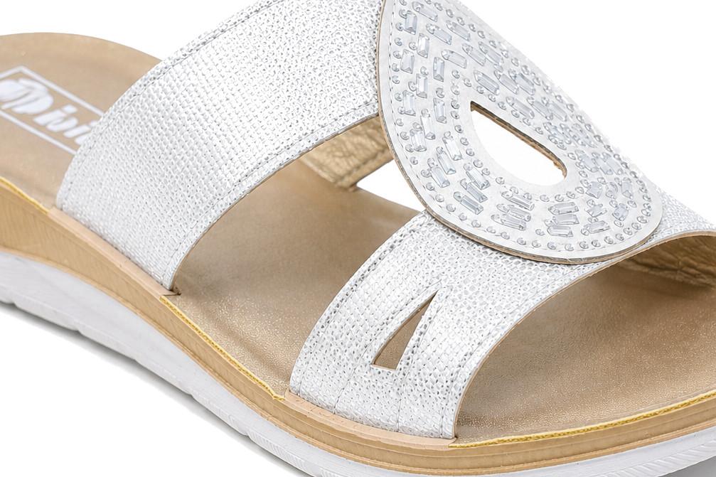 Sandalias con cuña Inblu BV000048 blancas para mujer