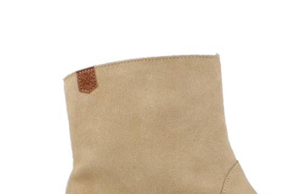 Botines planos Popa Buster en arena para mujer