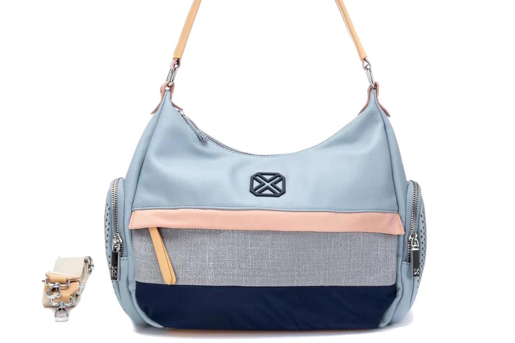 Bolso shopper para mujer XTI 184542 en jeans – Diseño Moderno en Efecto Piel con Cremallera y Certificado Vegano