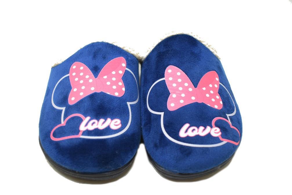 Zapatillas de casa Calusa 934 silueta Minnie en azul para mujer
