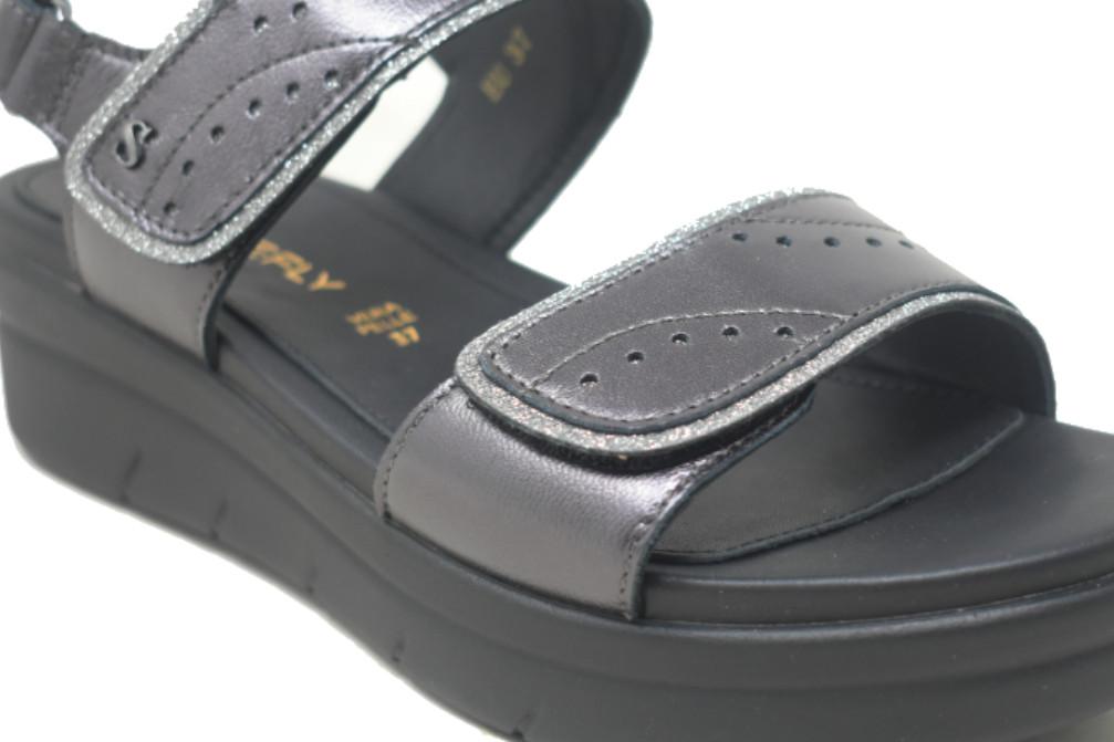 Sandalias de Cuña Stonefly 223652 Aqua III 31 Gris Mujer | Piel con Cierre Ajustable