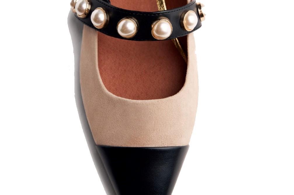 Bailarinas Gioseppo Galien 76159 Nude de efecto Ante con Perlas