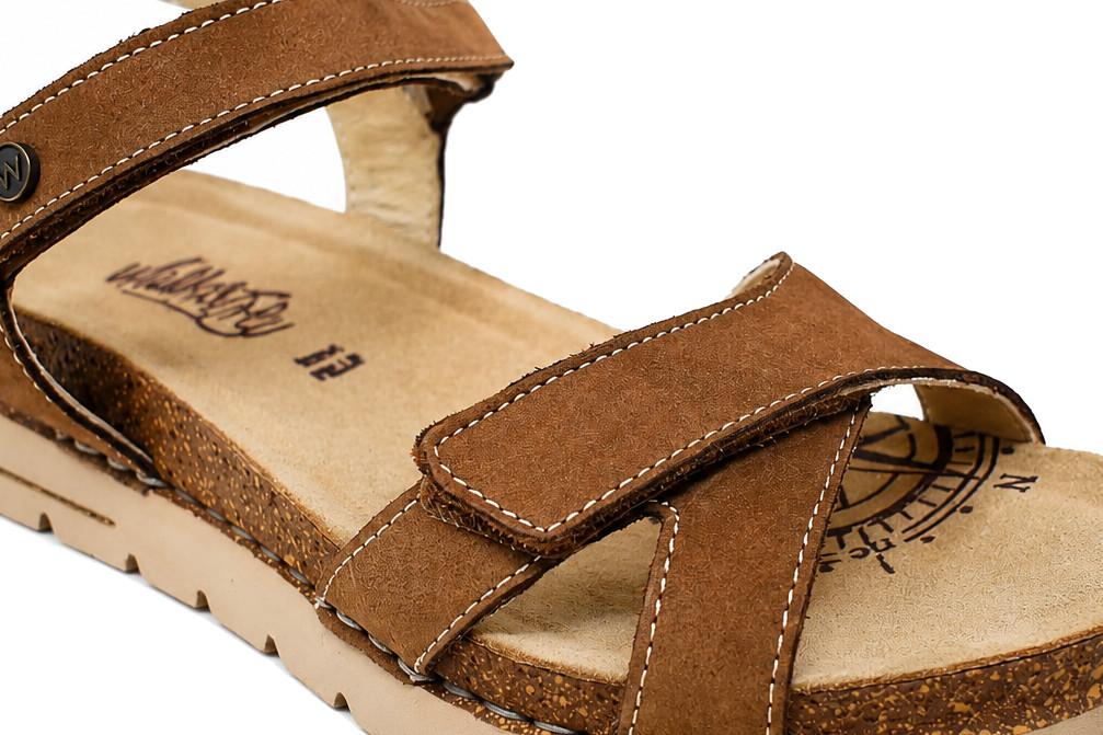 Sandalia bio Walk & Fly 50890 en color fango de piel para mujer