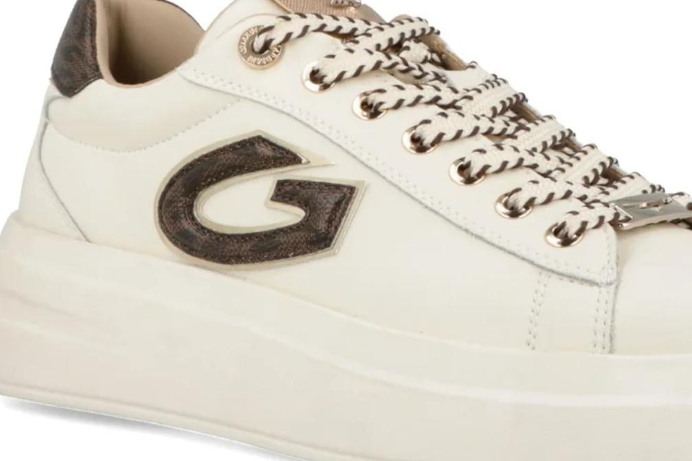 Zapatillas deportivas con plataforma Guardiani Aeris Logo GL62513A en blanco de mujer