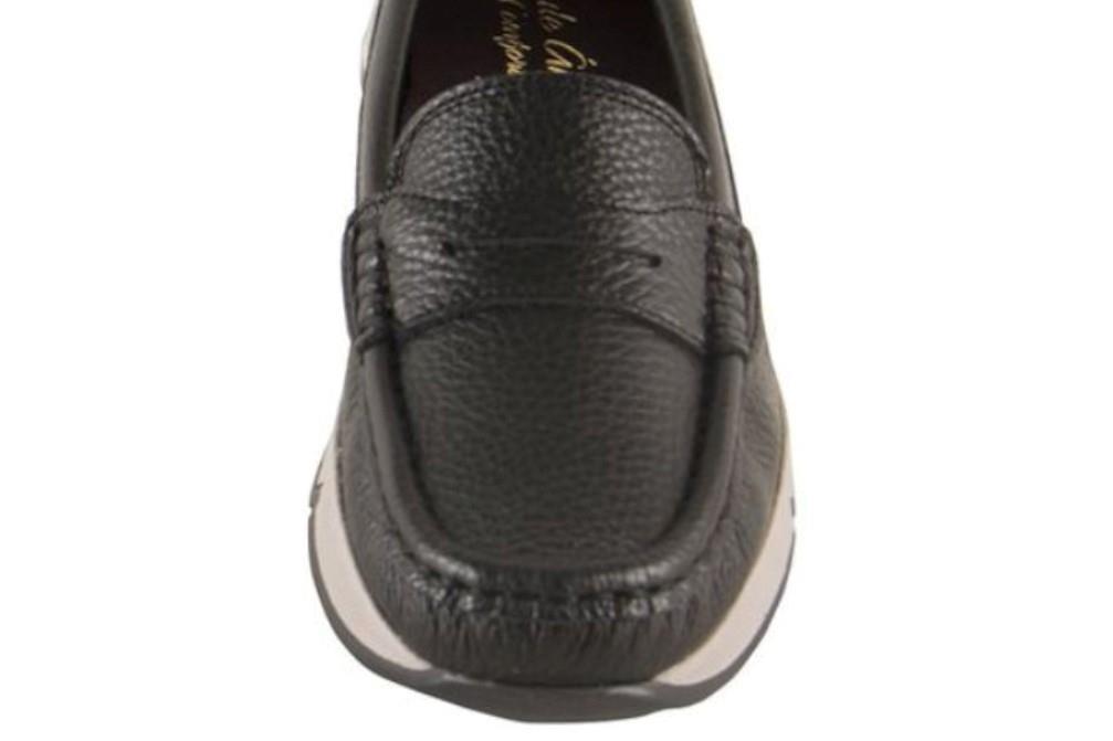 MOCASÍN DE PIEL 20326 PIE DE ÁNGEL en negro para mujer