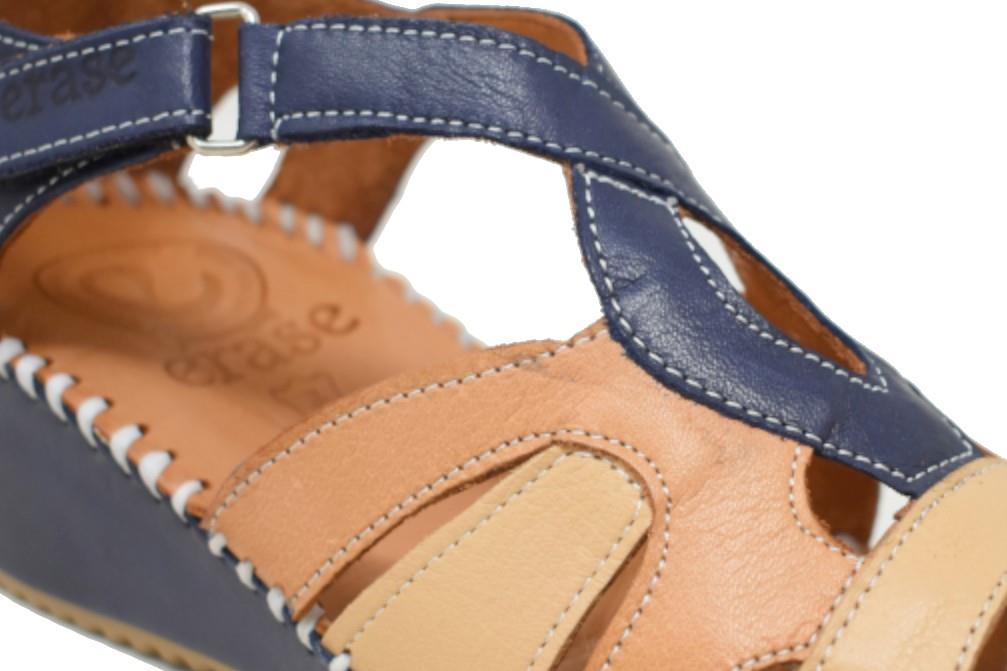 Sandalias con cuña Erase 793-50 en azul para mujer