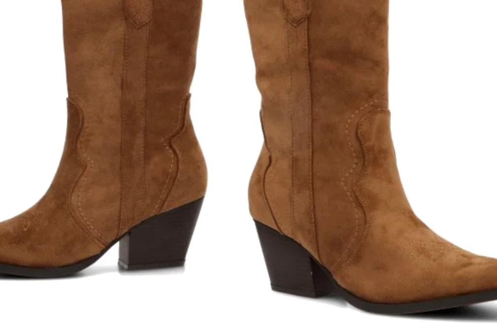 Botas cowboy Etika Martina 110564 camel con detalle zigzag