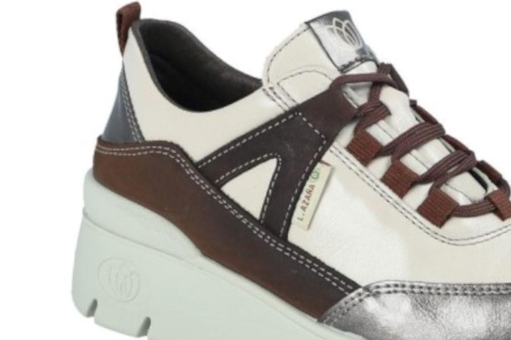 Zapatillas deportivas Laura Azaña SISLEY LA26200BI en beige para mujer