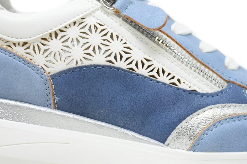 Zapatillas depotivas con cuña Maraval W0424 en azul para mujer