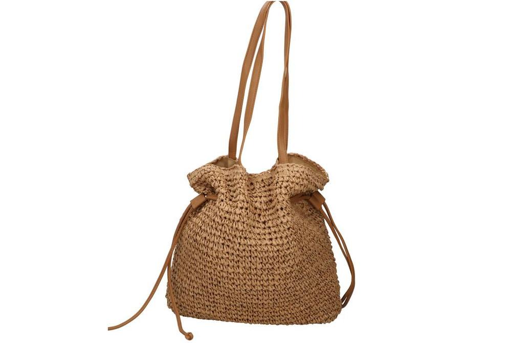 Bolso Bandolera Mujer XTI 184602 Taupe – Diseño Rafia Elegante con Estilo Verano