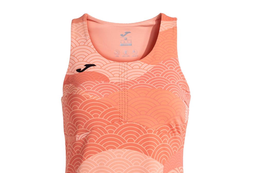 Vestido de Tenis y Pádel Joma Challenge 902365 Naranja para Mujer con Short Interior