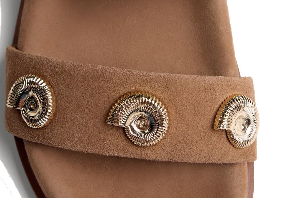 Sandalias Bio Gioseppo Neshkoro 79035 en cuero de Piel con Abalorios para Mujer
