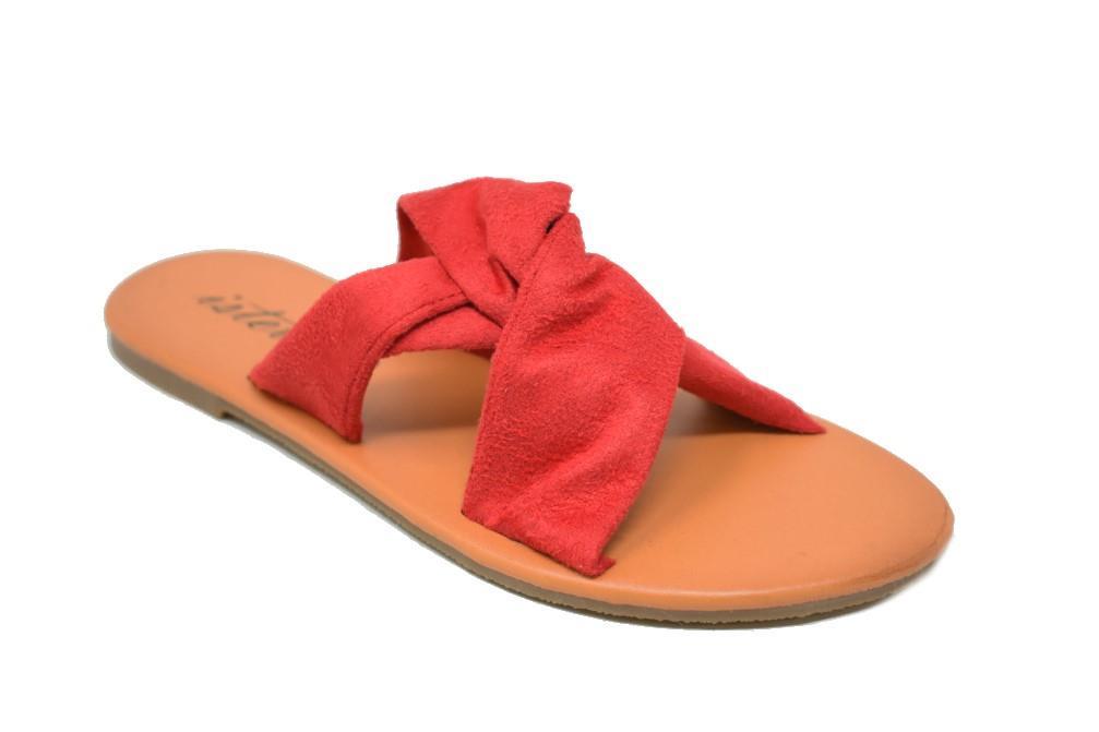 Sandalias planas Isteria 9073 en rojo para mujer