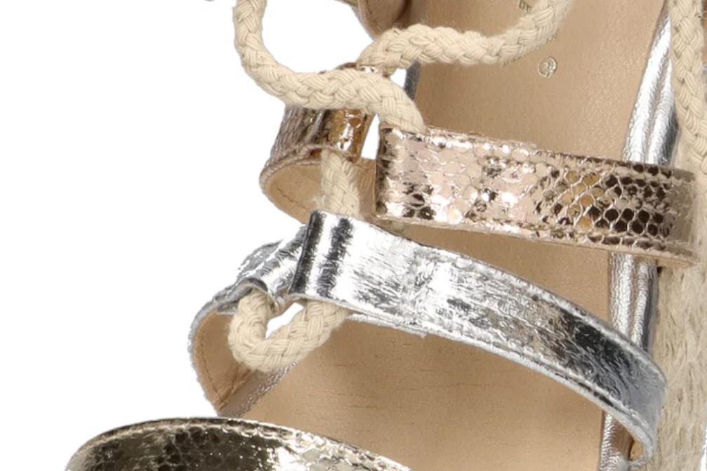 Sandalias de yute Etika las doradas 3001 en oro para mujer