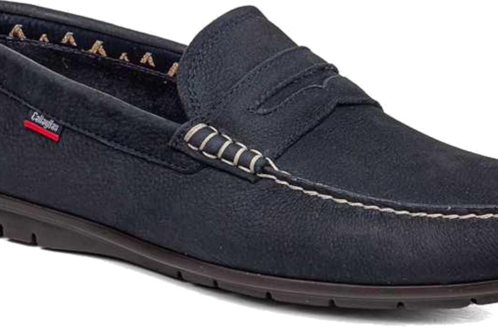Mocasines Callaghan Fares 85101 Azul para Hombre con Plantilla Extraíble de Piel