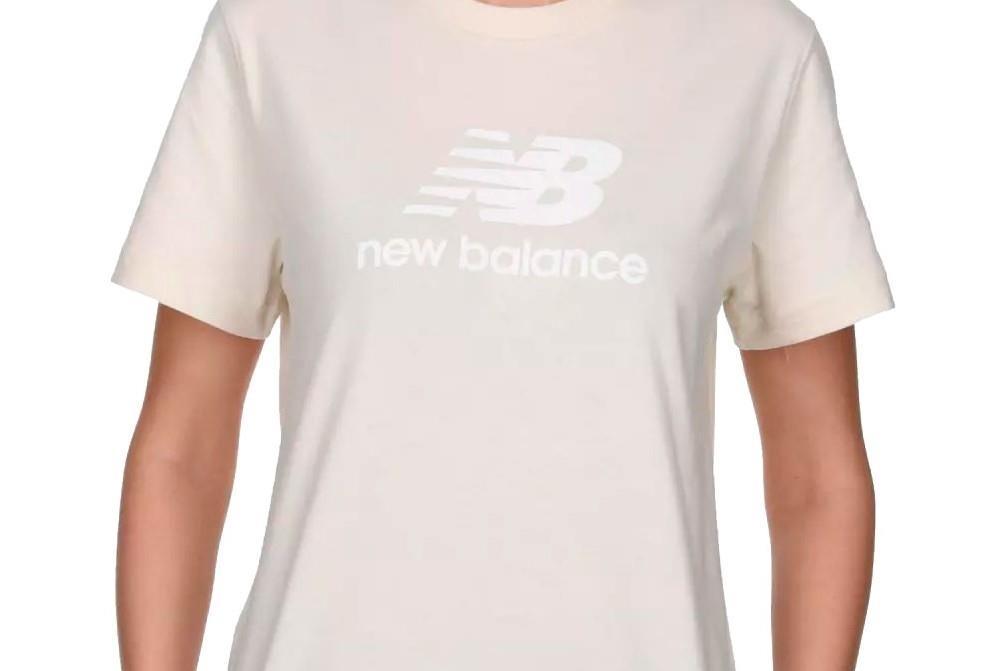 Camiseta de manga corta New Balance WT41502 en beige para mujer