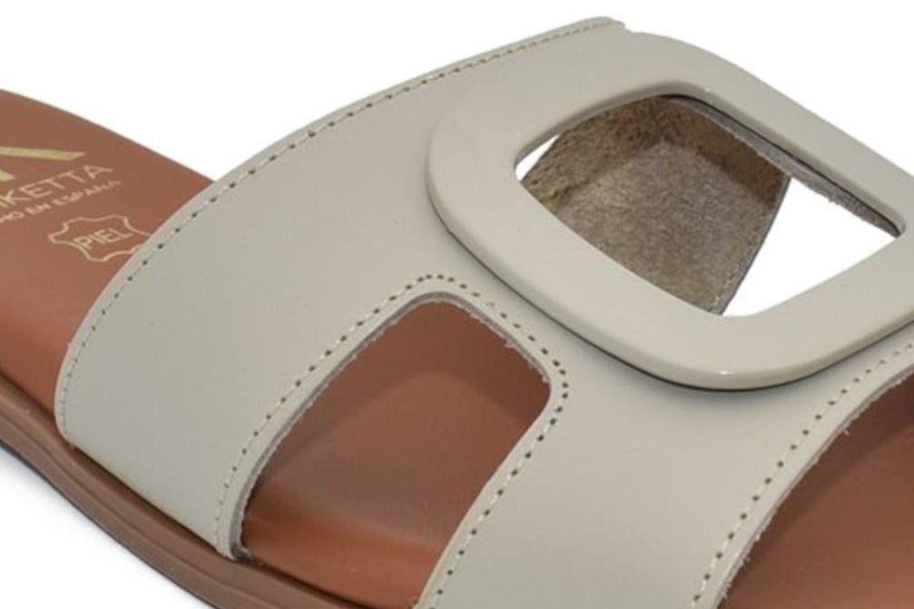 Sandalias de pala Cokketa 430 en beige para mujer