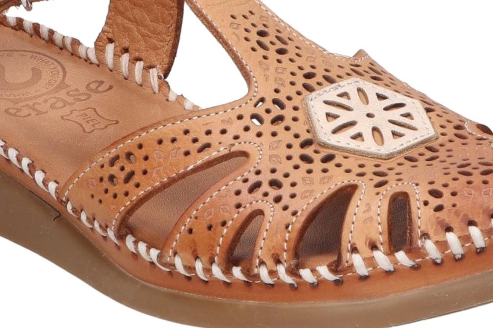 Sandalias cangrejera Erase 793-54 en cuero para Mujer de Piel con Cierre Ajustable