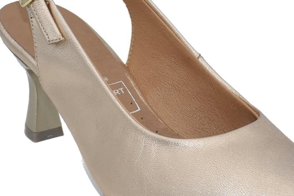 Zapatos de Tacón Destalonados Chamby 4241 Platino Mujer | Zapatos de fiesta